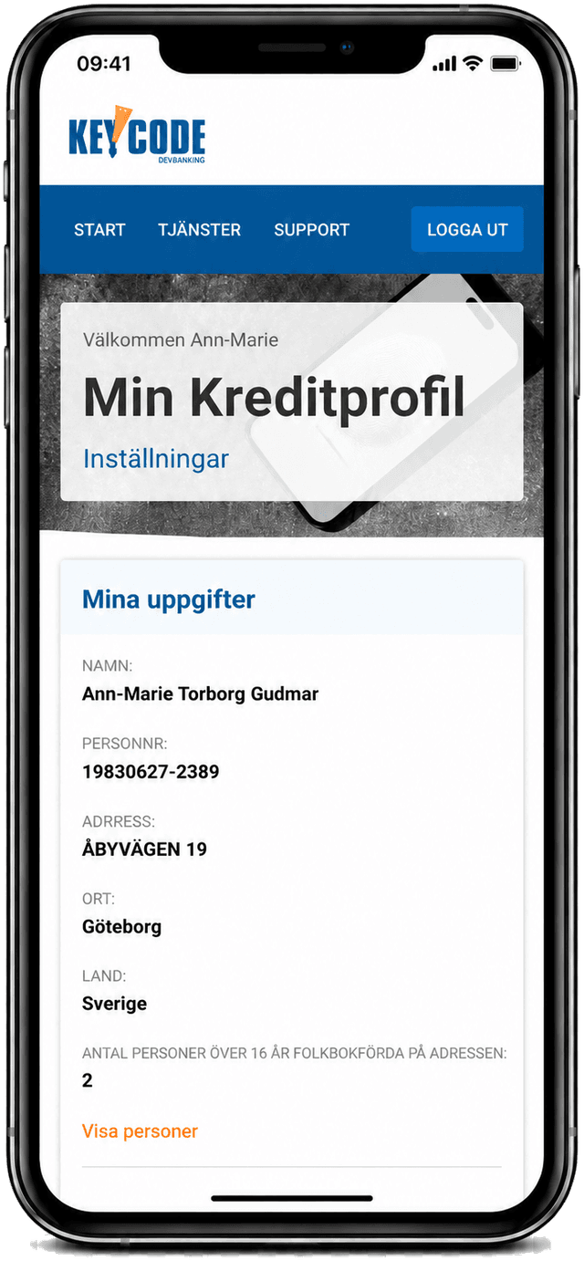 Key Code Bevakning App